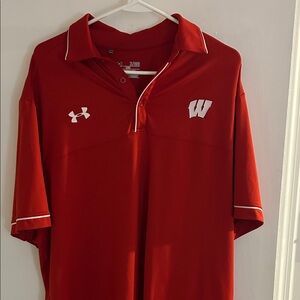 Wisconsin Badgers Under Armour Bold Red Men's Polo